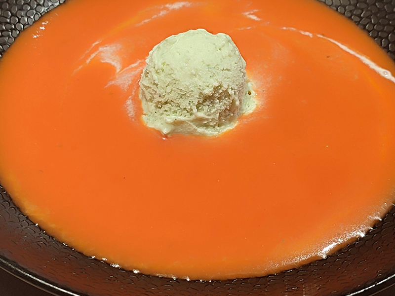 Gazpacho y helado